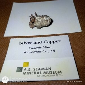 Native Silver & Copper Mineral Specimen